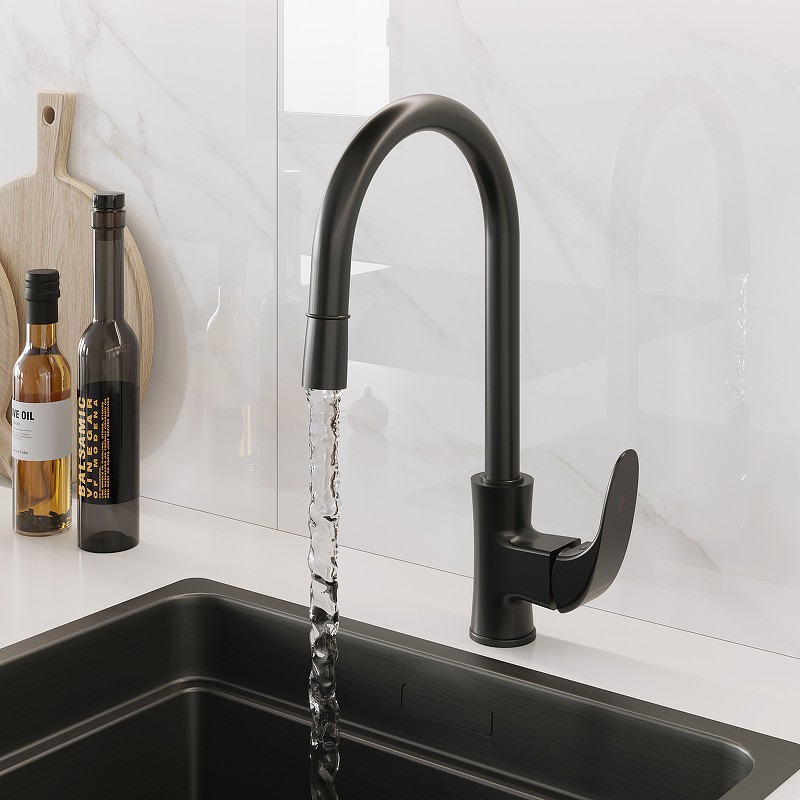 Смеситель для кухни Laparet Lisera Pro N2042429LPT Черный латунь