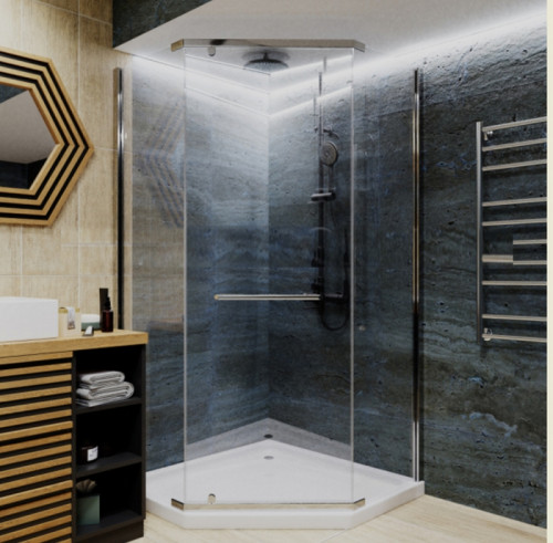 Душевой поддон из АБС-пластика Ceruttispa P101 100х100 с антискользящим покрытием