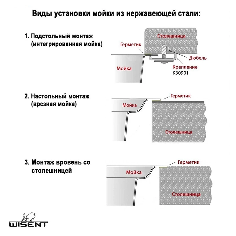 Кухонная мойка Wisent 78 WS37851-SR/WS-02-2 цвет Сатин