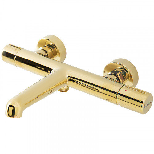 Смеситель для ванны BelBagno Uno UNO-VASM/DFS-ORO Золото латунь на стену