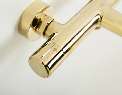 Смеситель для ванны BelBagno Uno UNO-VASM/DFS-ORO Золото латунь на стену