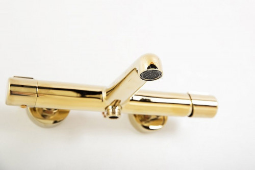 Смеситель для ванны BelBagno Uno UNO-VASM/DFS-ORO Золото латунь на стену