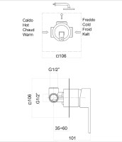 Смеситель для душа Fiore Kube 100NN7515