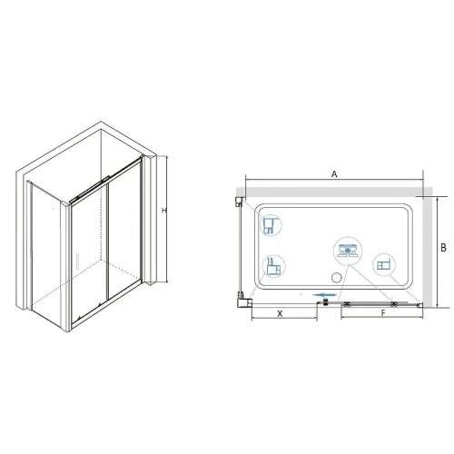 Душевой уголок RGW Classic 130x90 32094893-011 профиль цвет Хром стекло прозрачное