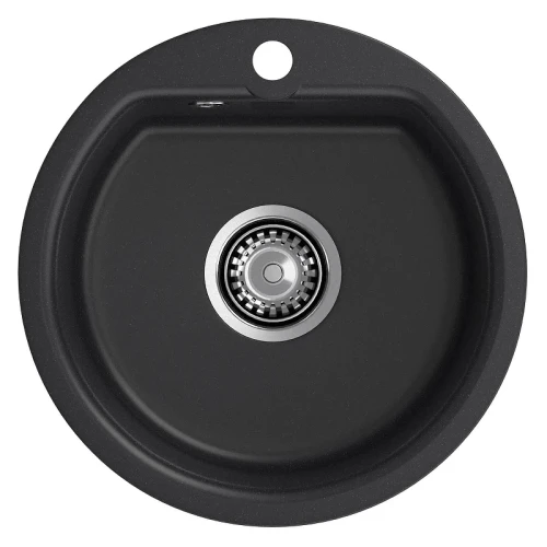 Кухонная мойка Reflexion Start 43 RX0844BL цвет Черный со смесителем Viko V-3224 Хром Черный