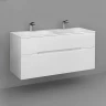 Тумба под раковину Jorno Modul 120 Mоl.01.122/P/W подвесная Белый глянец МДФ / ЛДСП