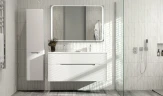 Тумба под раковину Jorno Modul 120 Mоl.01.122/P/W подвесная Белый глянец МДФ / ЛДСП