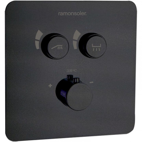 Смеситель для душа Ramonsoler RS Smart 85T201SNM с термостатом Черный матовый