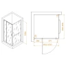 Душевой уголок RGW Passage 90x90 3508078199-14 профиль цвет Черный стекло прозрачное
