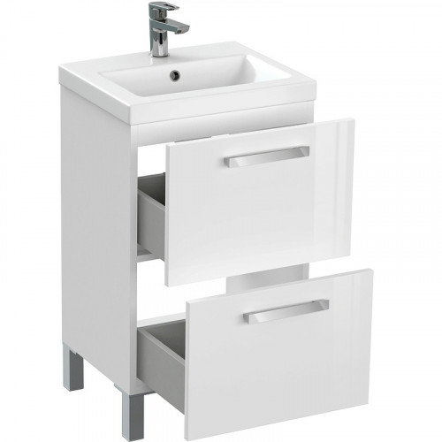 Тумба под раковину Cersanit Melar 50 64127 подвесная Белая МДФ / ЛДСП