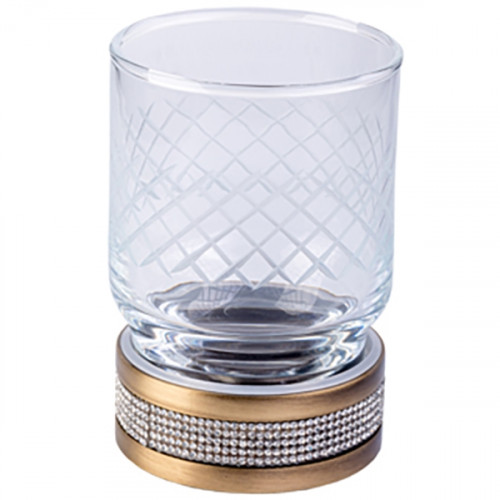 Стакан для зубных щеток Boheme Royal Cristal 10931-BR Бронза