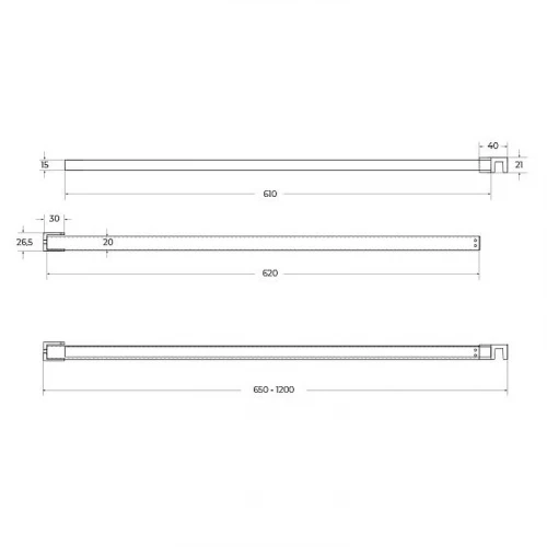 Душевая перегородка BelBagno Kraft 90 KRAFT-L-1-90-C-NERO профиль Черный матовый стекло прозрачное