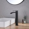 Смеситель для раковины Abber Wasserfall AF8611B Черный матовый латунь