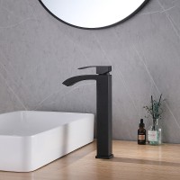Смеситель для раковины Abber Wasserfall AF8611B Черный матовый латунь
