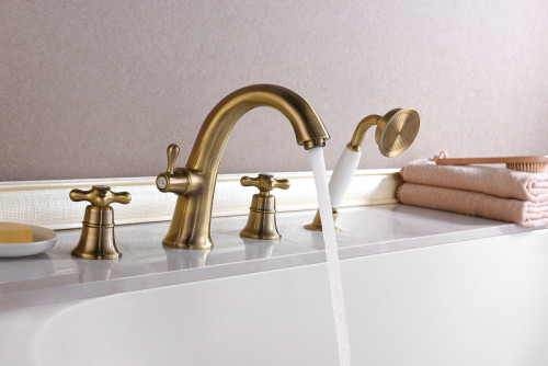Смеситель на борт ванны Lemark Vintage LM2841B Бронза латунь