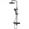 Душевая система AM.PM Inspire V2.0 F0750A522 с термостатом Черная матовая латунь на стену