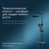 Душевая система AM.PM Inspire V2.0 F0750A522 с термостатом Черная матовая латунь на стену