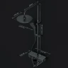 Душевая система AM.PM Inspire V2.0 F0750A522 с термостатом Черная матовая латунь на стену