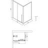 Душевая дверь Timo TDSS-120/13C-8R 1200x2000 T48R раздвижная профиль Никель стекло прозрачное