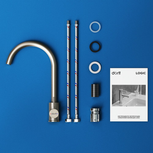 Смеситель для кухни Dorff Logic D3000000 Хром нержавеющая сталь