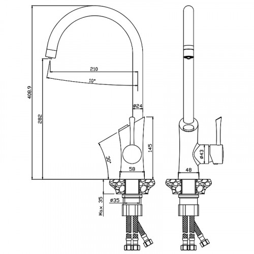Смеситель для кухни Lemark Comfort LM3072C Хром латунь
