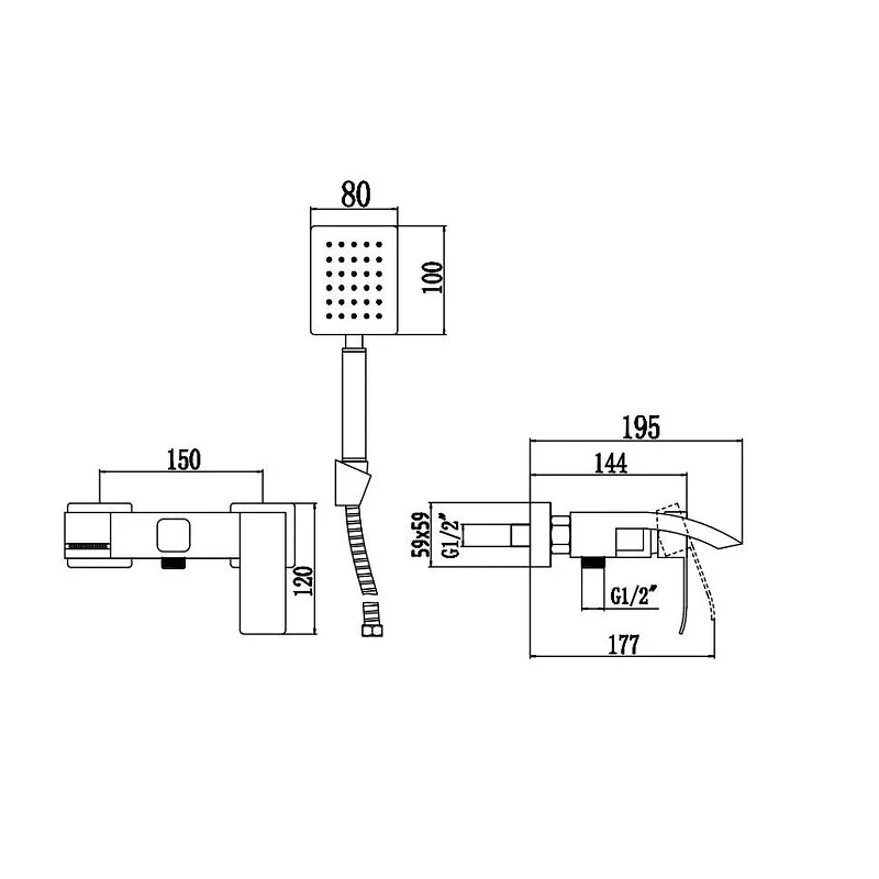 Смеситель для ванны Fmark FS8624-1 цвет Сатин