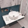 Комплект мебели для ванной DIWO Элиста 80 555065 подвесной цвет Белый мрамор