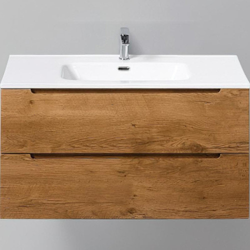 Тумба с раковиной BelBagno Etna 90 ETNA-900-2C-SO-RN-P+90 BB900ETL подвесная Rovere Nature