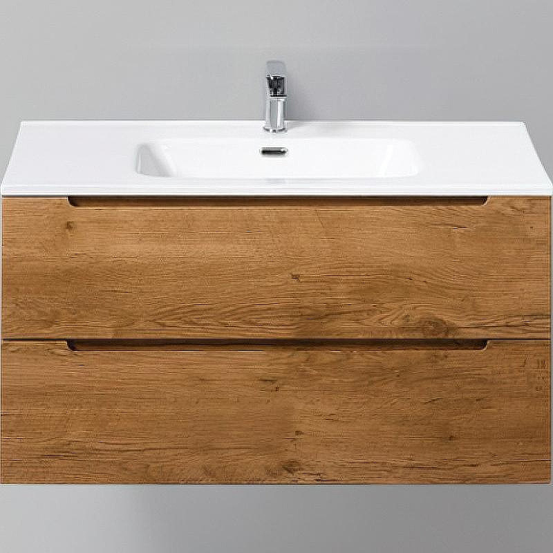Тумба с раковиной BelBagno Etna 90 ETNA-900-2C-SO-RN-P+90 BB900ETL подвесная Rovere Nature