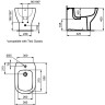 Биде Ideal Standard Tesi T3540V3 Черное матовое