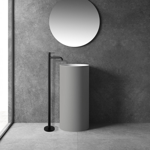 Смеситель для раковины Abber Wasser Kreis AF8140B Черный матовый латунь на пол