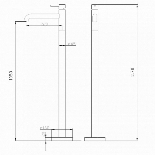 Смеситель для раковины Abber Wasser Kreis AF8140B Черный матовый латунь на пол