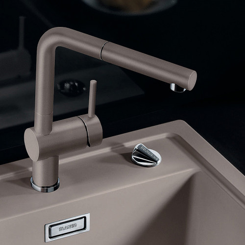 Смеситель для кухни Blanco Linus-S Silgranit 517621 Серый беж латунь