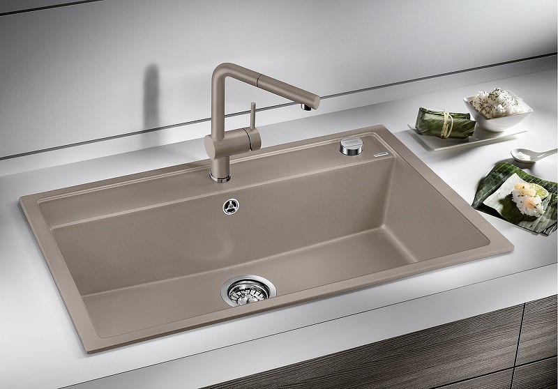 Смеситель для кухни Blanco Linus-S Silgranit 517621 Серый беж латунь