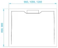 Душевой поддон из искусственного камня RGW STE MW 100x80 52342810-15 Белый мрамор
