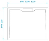 Душевой поддон из искусственного камня RGW STE MW 100x80 52342810-15 Белый мрамор