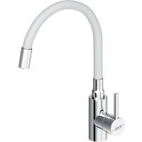 Смеситель для кухни Dorff Logic D3007633 Хром Белый нержавеющая сталь однорычажный