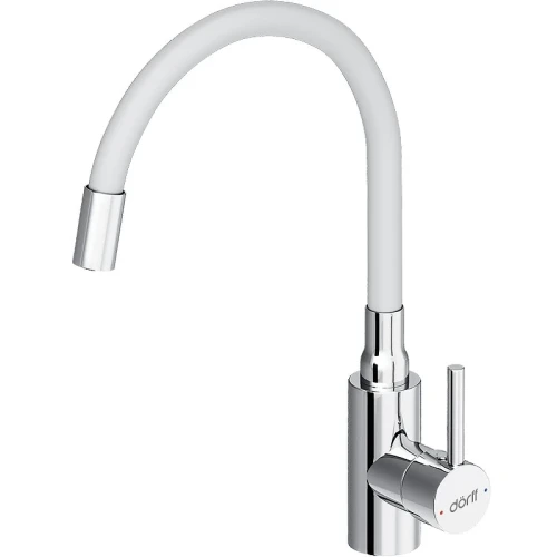 Смеситель для кухни Dorff Logic D3007633 Хром Белый нержавеющая сталь