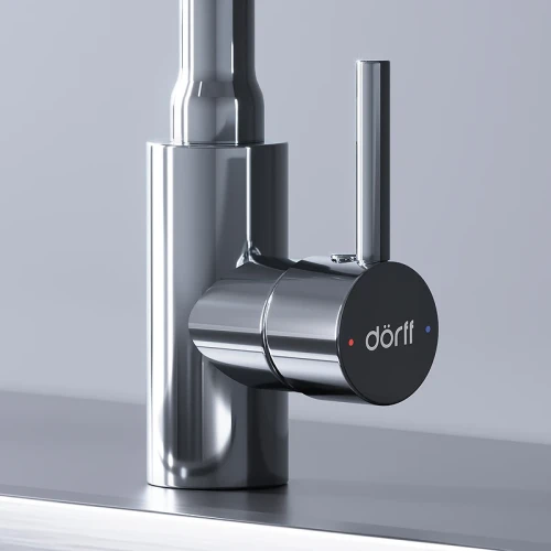Смеситель для кухни Dorff Logic D3007633 Хром Белый нержавеющая сталь