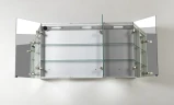 Зеркальный шкаф BelBagno 120 SPC-3A-DL-BL-1200 с подсветкой Сатин стекло