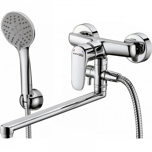 Смеситель для ванны WasserKRAFT Vils 5602L универсальный Хром латунь на стену