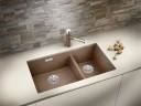 Кухонная мойка Blanco Subline 430/270-U 523155 Белая искусственный камень (литьевой мрамор) встраиваемый