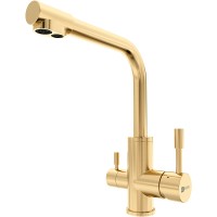 Смеситель для кухни Lemark Expert LM5061LGN Светлое золото нержавеющая сталь