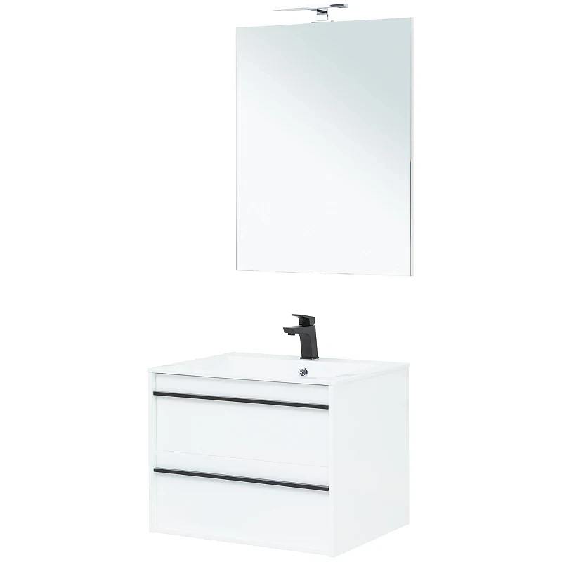 Комплект мебели для ванной Aquanet Lino 70 271953 подвесной Белый матовый МДФ / ЛДСП