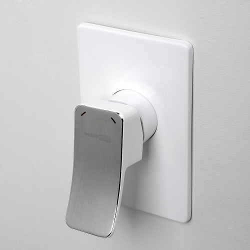 Смеситель для душа WasserKRAFT Aller 10651W Белый Хром латунь встраиваемый