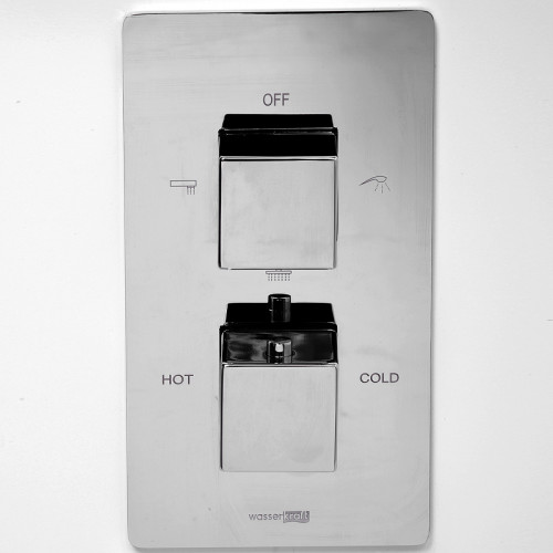 Смеситель для душа WasserKRAFT Alme 1544 с термостатом Хром латунь встраиваемый