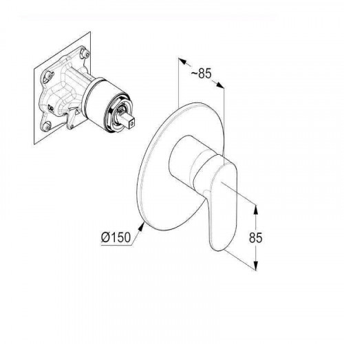 Смеситель для душа Kludi X1 327550575 цвет Хром