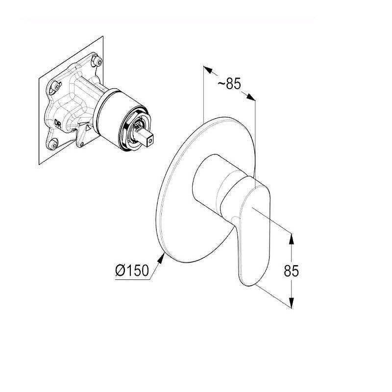 Смеситель для душа Kludi X1 327550575 цвет Хром
