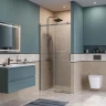 Душевая дверь BelBagno Soft Close-2 130 SOFT_CLOSE-2-BF-1-130-C-GM профиль Оружейная сталь стекло прозрачное