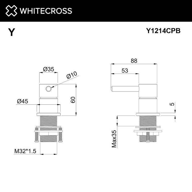 Смеситель для раковины Whitecross Y copper brushed Y1214CPB цвет Медь брашированная